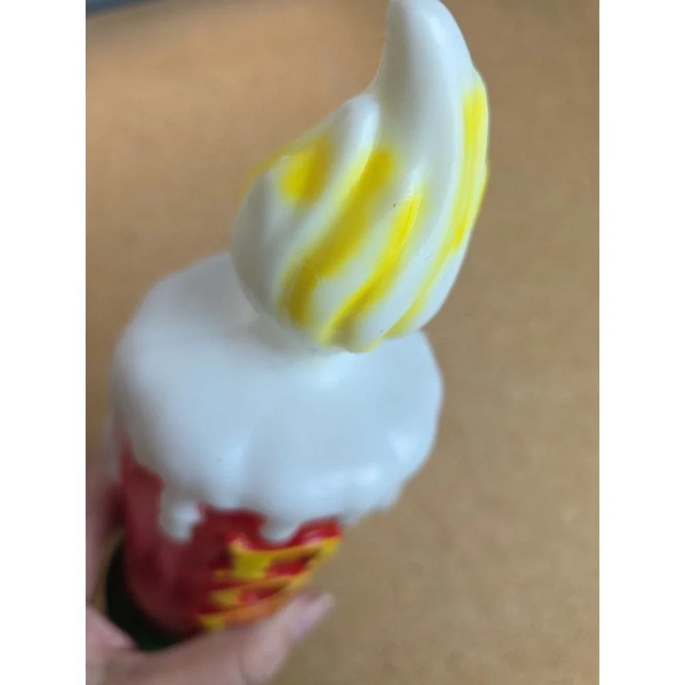 NOEL‎ CANDLE Vintage 1995 Plastic Blow Mold 10